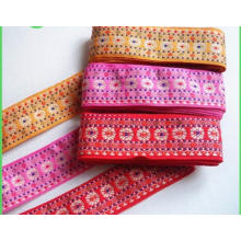 Cinta elástico tejida plana del telar jacquar de la cinta del color de la buena calidad del proveedor de China